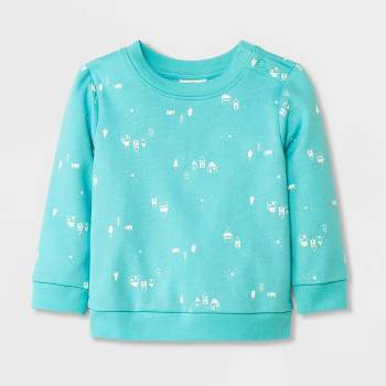 Baby Tiny Scenic Sweatshirt - Cat & Jack™ Light Blue