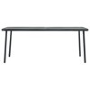 vidaXL Patio Table Dark Gray 70.9"x32.7"x28.3" Steel - 2 of 4