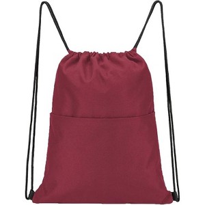 Drawstring Backpack is a must-have for outdoor hiking/fitness, with a simple design and strong waterproof - 1 of 4