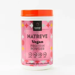 Natreve Vegan Protein Powder - Strawberry Shortcake - 23.53oz