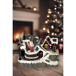 Wizardi Winter Train Scene with Santa - Christmas Village