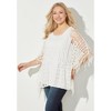 Catherines Women's Plus Size Openwork Fringe Duster - 4 of 4