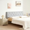 VEVOR Headboard, Full Size Headboard with Adjustable Height, Comfortable Diamond Tufted for Full Size Bed, W 56.3 x H（35.6-47.4）inches, Light Grey - 2 of 4