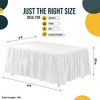 Crown Display 6 pack Disposable Plastic Tableskirts - 29" x 14 Ft ruffled Table Skirt with Adhesive Strip - 6 Count - 4 of 4