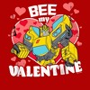 Juniors Womens Transformers Bumblebee Bee My Valentine T-Shirt - 2 of 4