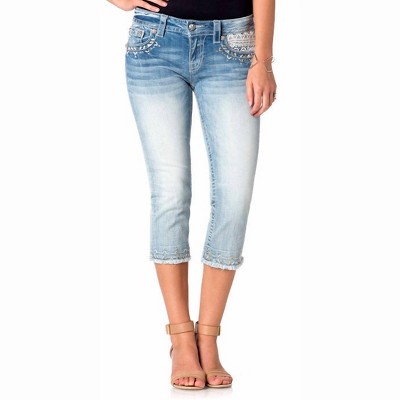 Women's Lace Me Up Capris - Miss Me