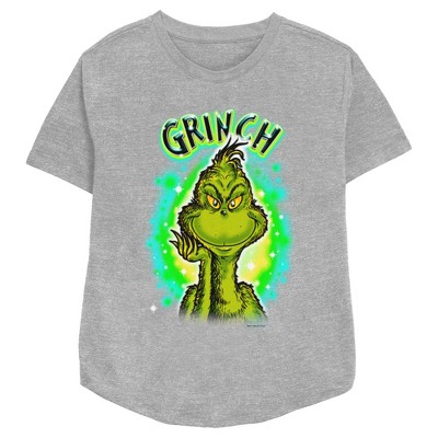 Women's Dr. Seuss Airbrush Grinch T-shirt : Target
