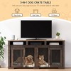 71" Dog Crate Furniture, Double Dog Crate Table, Double Dog Kennel Furniture With 3 Storages And Removable Divider For Large Medium Dogs - 2 of 4