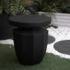 VYNXARIA Decorative Garden End Table, 20.3" H Modern Heavy Duty Patio Sturdy Faux Terrazzo Accent Table Side Table Plant Table for Indoor Outdoor - 2 of 4