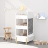 LIVAREEmlen Bookshelf with Chalkboard Side and 3-Tier Storage,Drawing Board for Toddlers,Toy and Book Organizer for Playroom or Bedroom¨CWhite - 2 of 4