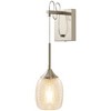 POWLIG 5.11" Modern Adjustable Nickel Wall Sconces - Dimmable Bathroom Lighting with Glass Shade - 2 of 4