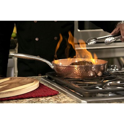 Hammered Copper 12'' Nonstick Aluminum Fry Pan