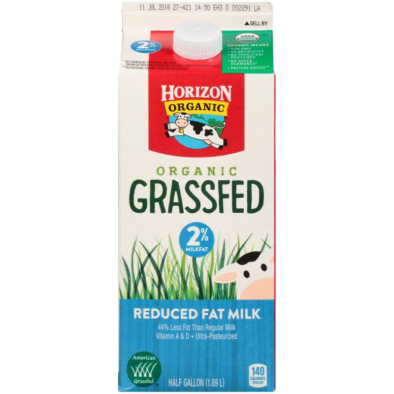 Horizon Organic 2% Reduced Fat Grassfed Milk - 0.5gal, 5 of 9