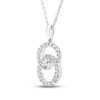 Pompeii3 1/2Ct T.W. Circled By Love Diamond Pendant 10k White Gold Women's Necklace - 2 of 4