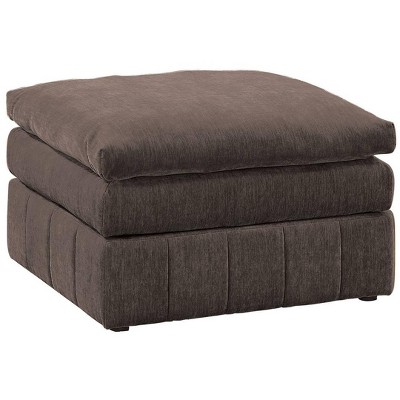 Contemporary 1pc Ottoman Modular Chair Sectional Sofa Living Room Furniture Mink Morgan Fabric- Suede