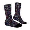 Strange Character Women Printed Crew Socks Funny Funky Socks Soft Polyester Novelty Gifts for Artists Men - 3 of 4