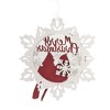 Roman 5.5 Inch Snowflake Cardinal Merry Christmas Tree Ornaments - 2 of 3
