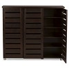 Adalwin Modern and Contemporary 3-Door Wooden Entryway Shoes Storage Cabinet: Organizer for 20 Pairs - Baxton Studio - 4 of 4