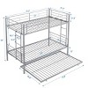NicBex Twin/Twin Sturdy Metal Bunk Beds With Optional Trundle,Safety Guardrails&Ladder,Junior Bunk Bed Platform for Bedroom,250/350lbs Max - 3 of 4