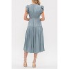 August Sky Women's Short Double Ruffle Sleeves Midi Dress - 2 of 4