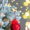 NAYSAYE Party Decoration and Accessories Set of 6 Glass Christmas Ball Ornaments for Christmas Tree Decorations, Red, 3.9"*3.9"*0.09" - 2 of 4