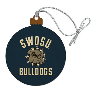 Southwestern Oklahoma State University Bulldogs Logo Wood Christmas Tree Holiday Ornament - 1 of 4