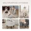 MAYEERTY Swivel Barrel Accent Chair with Ottoman, Modern Single Sofa, Upholstered Armchair with Storage Space for Home - 3 of 4