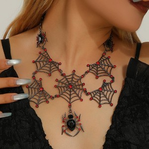 HTUTWOO Gothic Necklace for Women, Vintage Spider Necklace, Punk Style Pendant, Mysterious Witch Halloween Accessories - 1 of 4