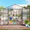 Gulches 10x12FT Windproof Polycarbonate Greenhouse High Headroom Raised Base Anchor Aluminum Heavy Duty All Season Outdoor Backyard - 3 of 4