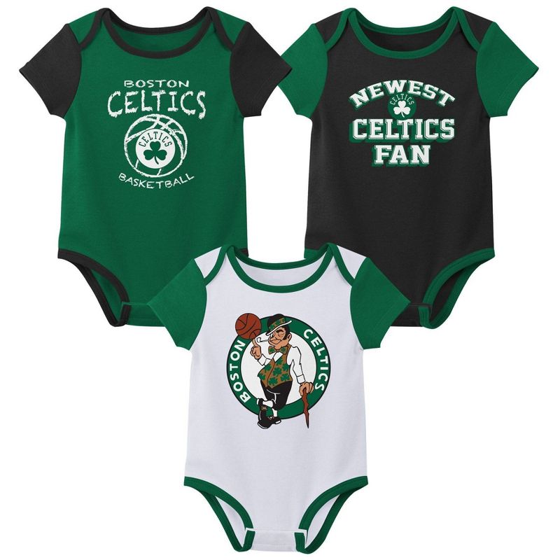 NBA Boston Celtics Infant Boys&#39; 3pk Bodysuit Set, 1 of 5