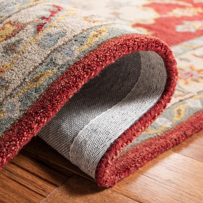 Antiquity Red and Grey Hand-Tufted Wool Area Rug 3' x 5'