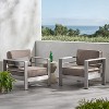 Christopher Knight Home Cape Coral Outdoor Aluminum Club Chairs  with Sunbrella Cushions (Set of 2) - 2 of 4
