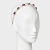 Oval Stone and Wire Headband - Universal Thread™ Gold/Red/Green - 2 of 3
