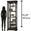 Howard Miller 680672 Brantley Ii Curio Cabinet 680672 Black Satin - 2 of 2