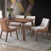GDFStudio Linda Boucle and Velvet Upholstered Wood Dining Chair (Set of 2) - 2 of 4
