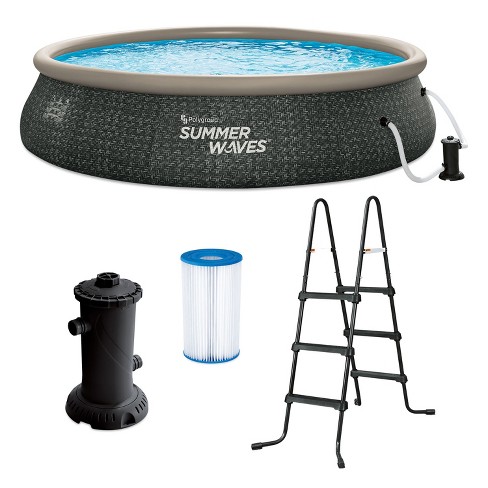 summer waves 12ft x 36in quick set above ground pool with pump