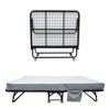 Folding Bed with Mattress, Portable Foldable Bed with 5" Memory Foam Mattress and Metal Frame for Adults, Roll Away Guest On Wheels - 2 of 4