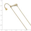 Black Bow Jewelry 1.1mm 14k Yellow Gold Adjustable D/C Cable Chain Necklace, 22 Inch - 2 of 4