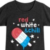 Girls' - Instant Message - Red, White, & Chill Classic Ice Cream Truck Popsicle Fitted Short Sleeve Graphic T-Shirt - 2 of 4