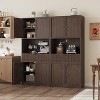 70-Inch Tall Pantry Cabinet for Kitchen Storage, Including Countertop and Fluted Design, with Doors and a Drawer - 3 of 4