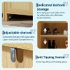 GustoWave Rattan Shoe Storage Cabinet with Adjustable Shelves for Entryway Hallway - 4 of 4