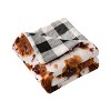 HomeRoots 50" X 60" Brown and White Velvet Quilted Animal Print Plush Throw Blanket - 4 of 4