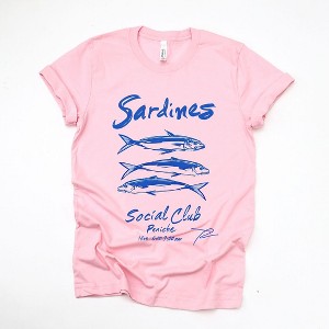 Simply Sage Market Women's Sardines Social Club Short Sleeve Graphic Tee - 1 of 4