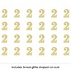 Big Dot of Happiness Gold Glitter 2 - No-Mess Real Gold Glitter Cut-Out Numbers - 2nd Birthday Party Confetti - Set of 24 - 2 of 4