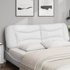 vidaXL Headboard Cushion Hanging Upholstered Bed Back Pillow Faux Leather - White 76" - 3 of 4