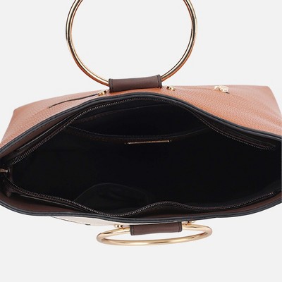MKF Collection Top Handle Satchel Bag with Shoulder Strap, Kylie | MKF Collection by Mia K - Black — фото 6