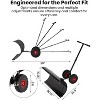 Heavy-Duty Steel Snow Plow, 5-Height Adjustable Handle & All-Terrain Wheels, Adjustable Angle Blade, on Driveways, Sidewalks, and Yards - 4 of 4