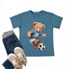 The Juniper Shop Watercolor Soccer Bear Toddler Short Sleeve Tee - 3 of 4
