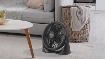 Commercial Cool Black High Velocity 16" Floor Fan with Adjustable Tilt