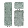 Shaggy Border Collection 3-Piece Bath Rug Set 100% Cotton Tufted Weave Ruffle Border Pattern Bathroom Rug for Machine Washable Bathmat - 2 of 4